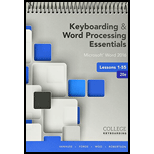 Keyboarding and Word Processing Essentials Lessons 1 55   With Access 20TH 17 Edition, by Susie H Vanhuss - ISBN 9781337213431