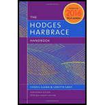 Hodges Harbrace Handbook   2016 MLA Updated 19TH 17 Edition, by Cheryl Glenn - ISBN 9781337279512
