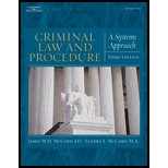 Criminal Law and Procedure for Paralegal  Systems Approach