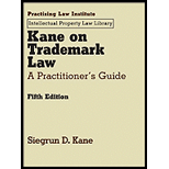 KANE ON TRADEMARK LAW A PRACTITIONER