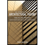 Introduction to Architectural Theory   1968 to the Present