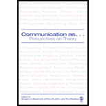 Communication As. Perspectives on Theory