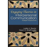 Engaging Theories in Interpersonal Communication Multiple Perspectives