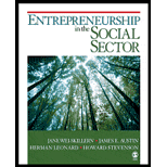 Entrepreneurship in the Social Sector