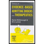 Manual of Admitting Orders and Therapeutics