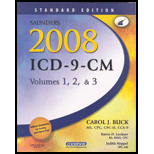 Saunders 2008 ICD 9 CM, Volume 1, 2, and 3  Package