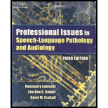 Professional Issues in Speech Language Pathology and Audiology