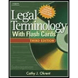 Legal Terminology With Flash Cards   With CD