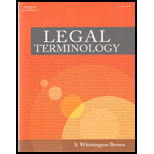 Legal Terminology   With Webtutor