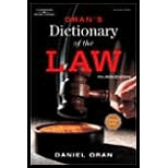 Orans Dictionary of the Law  With CD