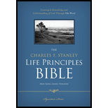 NKJV, The Charles F. Stanley Life Principles Bible, Hardcover: Holy Bible, New King James Version - Bible