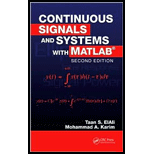 Continuous Signals and Systems With Mathlab