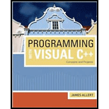 Programming with Visual C++ Concepts and Projects