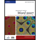 Microsoft Office Word 2007, Introductory