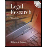 Legal Research   With CD