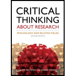 Critical Thinking About Research by Julian Meltzoff - ISBN 9781433827105