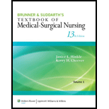 cover of Brunner and Suddarth`s Textbook of Medical-Surgical Nursing 1 and Volume 2 (13th edition)