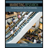 Marketing Research for Managerial Decision Making