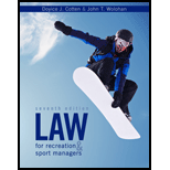 Law for Recreation and Sport Managers 7TH 17 Edition, by Doyice J Cotten and John Wolohan - ISBN 9781524998936