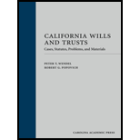 California Wills and Trusts by Peter T. Wendel - ISBN 9781531025830