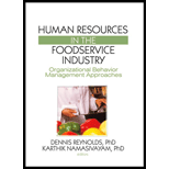 Human Resources in the Foodservice Industry Organizational Behavior Management Approaches