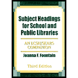 Subject Headings for School and Public Libraries  An LCSH/ Companion