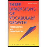 Three Dimensions of Vocabulary Growth