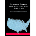 Campaign Finance in State Legislative Elections