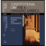 Constitutional Law  Institutional Powers and Constraints / With 00 01 Supplement