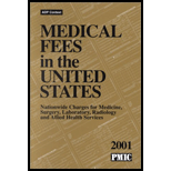 Medical Fees in United States 2001