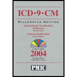 ICD 9 CM 2004 Millennium Edition, Volume 1, 2 and 3