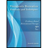 Therapeutic Recreation  Processes and Techniques