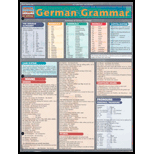 German Grammar Quick Study Chart 00 Edition, by BarCharts - ISBN 9781572225077