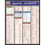 QuickStudy  Spanish Vocabulary Laminated Study Guide (9781572225503)