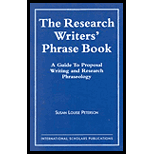 Research Writers Phrase Book  Guide to Proposal Writing and Research Phraseology