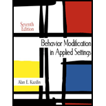 Behavior Modification in Applied Settings