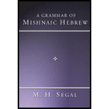 Grammar of Mishnaic Hebrew