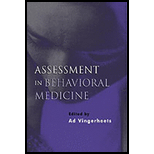 Assessment in Behavioral Medicine