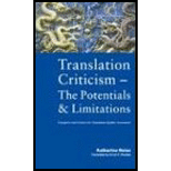 Translation Criticism, the Potentials and Limitations  Categories and Criteria for Translation Quality Assessment