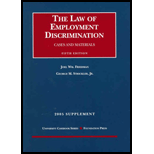 Law of Employment Discrimination   2005 Supplement