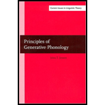 Principles Of Generative Phonology  An Introduction