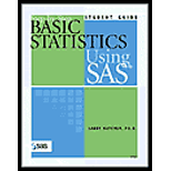 Step by Step Basic Statistics Using SAS  Student Guide