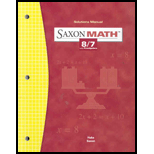 Saxon Math 8/7  With Prealgerbra Solutions Manual