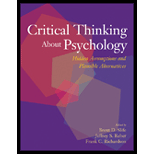 Critical Thinking About Psychology  Hidden Assumptions and Plausible Alternatives