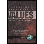 Emerging Perspectives on Values In Organizations