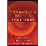 Fundamental Issues in Evaluation