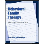 Behavioral Family Therapy An Evidenced Based Approach