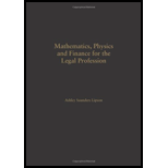 Mathematics Physics and Finance for Legal Profession