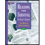 Reading for Survival In Todays Society, Book 1