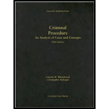 Criminal Procedure An Analysis of Cases and Concepts    With Supplement Package